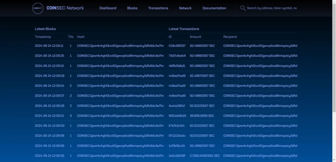 COINSEC Network Explorer