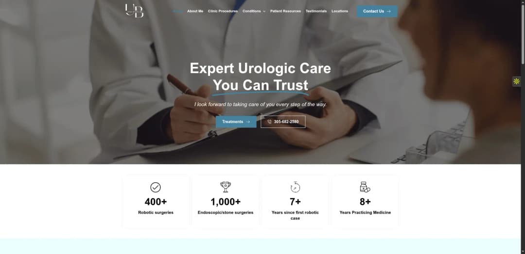 Urology Clinic Website Redesign